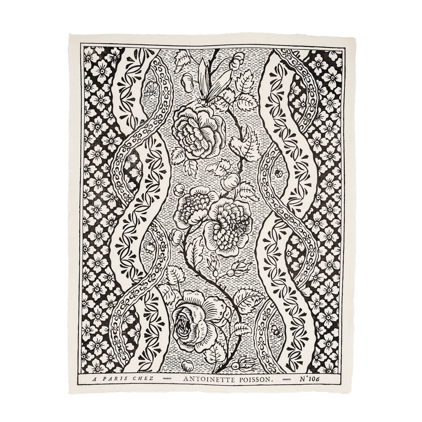 Antoinette Poisson Domino Paper No.106 B "Coccinelle Black and White"