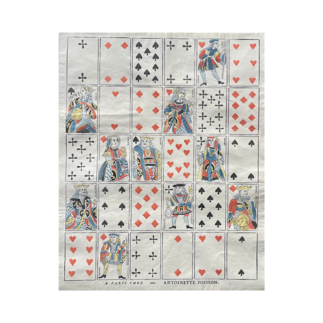 Antoinette Poisson Domino Paper "Cartes a Jouer“ Pair