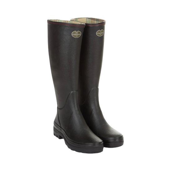 Load image into Gallery viewer, Le Chameau Women&amp;#39;s Giverny Boot in Noir
