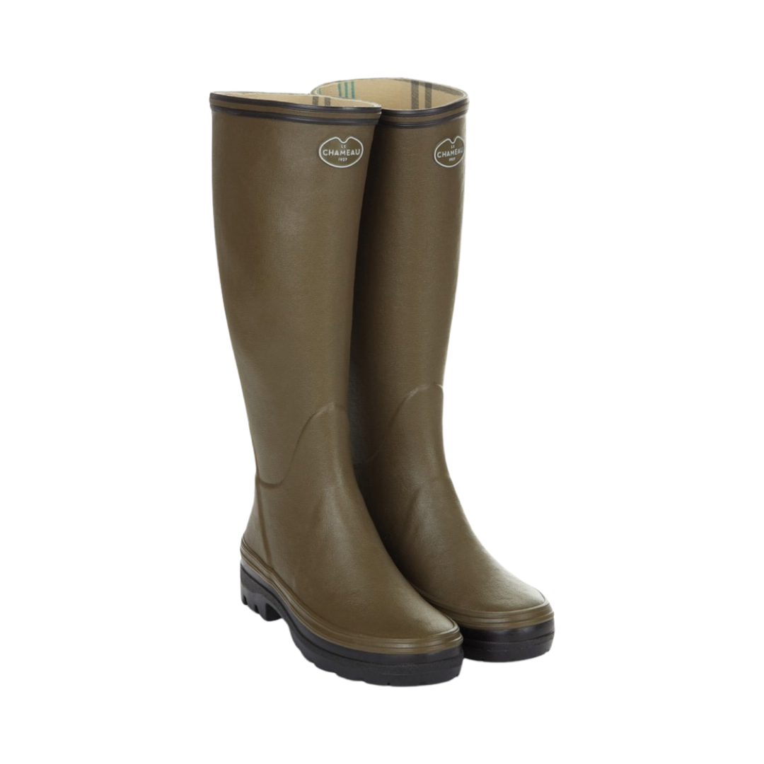 Load image into Gallery viewer, Le Chameau Women&amp;#39;s Giverny Boot in Vert Chameau
