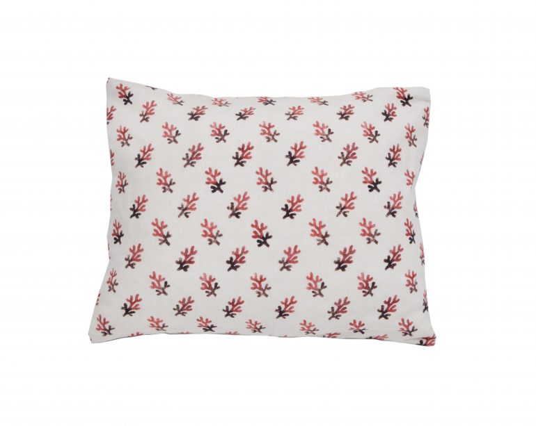 Antoinette Poisson Small Linen Pillow No.90 "Corail”