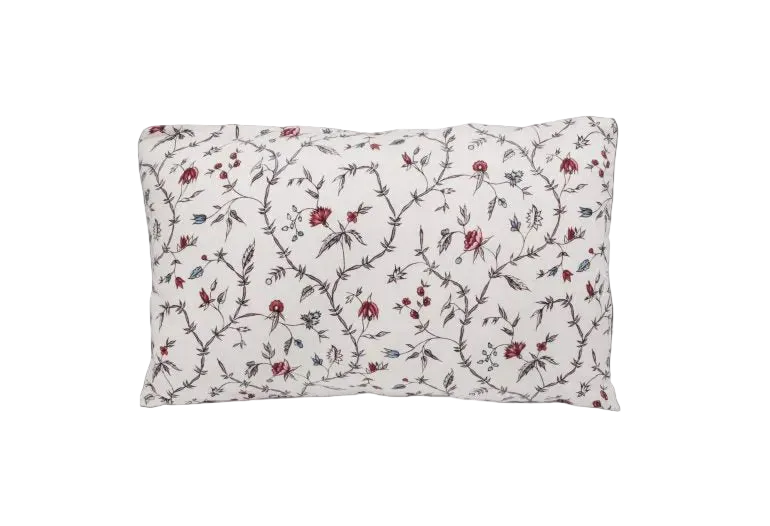 Antoinette Poisson Large Linen Pillow No. 87 "Jardin d'Oeillets”