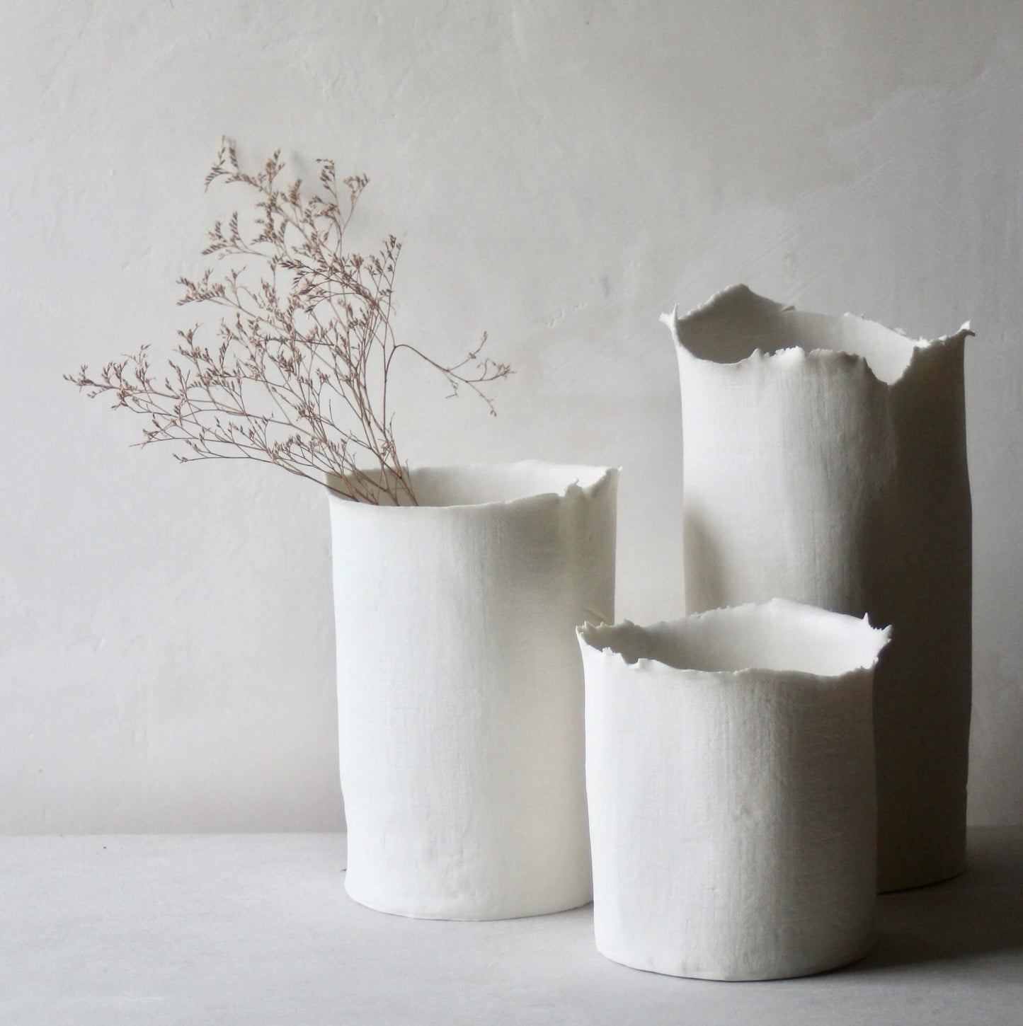 Porcelain Linen Vases