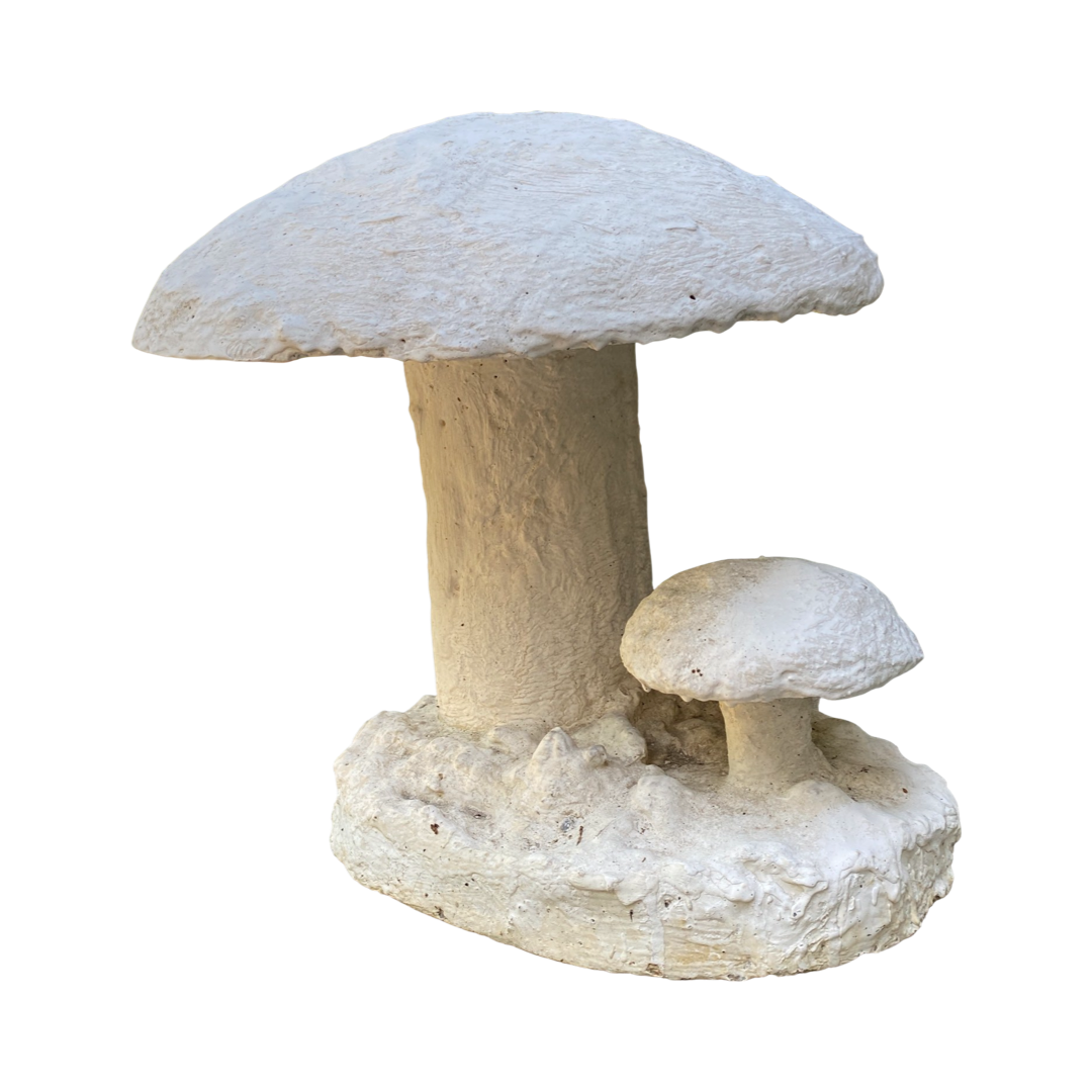 Vintage French Stone Mushroom Cluster