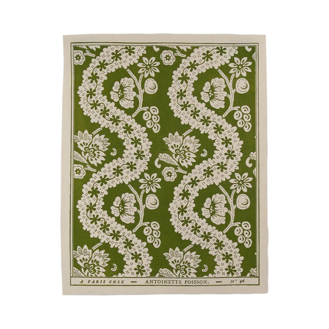 Antoinette Poisson Domino Paper No. 96C 'Oratorio Vert'