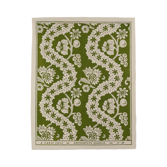 Antoinette Poisson Domino Paper No. 96C 'Oratorio Vert'